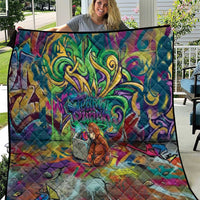 Team Punch The Monkey Quilt Baby Monkey Stay Strong Graffiti Style