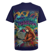 Team Punch The Monkey Rugby Jersey Baby Monkey Stay Strong Graffiti Style