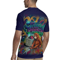 Team Punch The Monkey Rugby Jersey Baby Monkey Stay Strong Graffiti Style