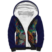 Team Punch The Monkey Sherpa Hoodie Baby Monkey Stay Strong Graffiti Style