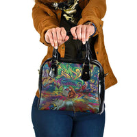 Team Punch The Monkey Shoulder Handbag Baby Monkey Stay Strong Graffiti Style