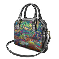 Team Punch The Monkey Shoulder Handbag Baby Monkey Stay Strong Graffiti Style