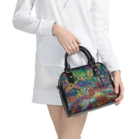 Team Punch The Monkey Shoulder Handbag Baby Monkey Stay Strong Graffiti Style