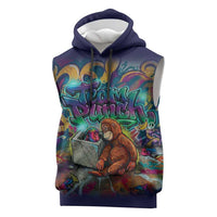 Team Punch The Monkey Sleeveless Hoodie Baby Monkey Stay Strong Graffiti Style