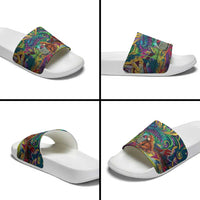 Team Punch The Monkey Slide Sandals Baby Monkey Stay Strong Graffiti Style
