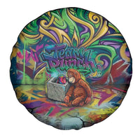 Team Punch The Monkey Spare Tire Cover Baby Monkey Stay Strong Graffiti Style