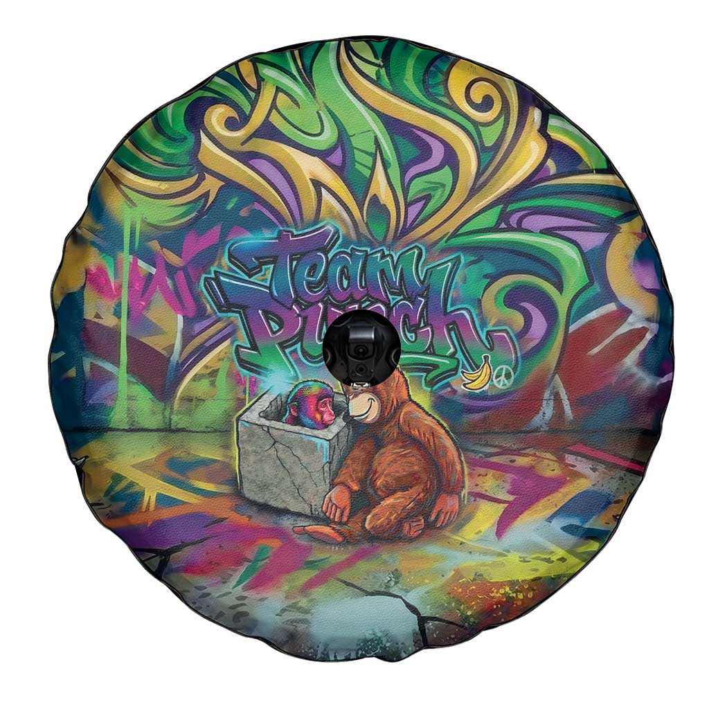 Team Punch The Monkey Spare Tire Cover Baby Monkey Stay Strong Graffiti Style