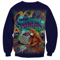 Team Punch The Monkey Sweatshirt Baby Monkey Stay Strong Graffiti Style