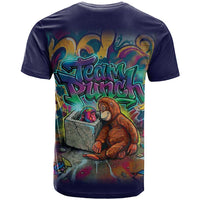 Team Punch The Monkey T Shirt Baby Monkey Stay Strong Graffiti Style
