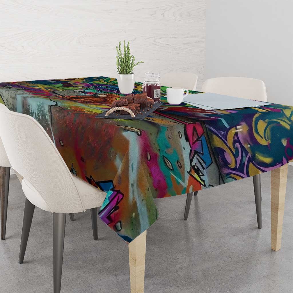 Team Punch The Monkey Tablecloth Baby Monkey Stay Strong Graffiti Style