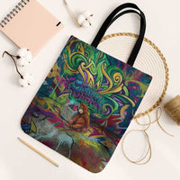 Team Punch The Monkey Tote Bag Baby Monkey Stay Strong Graffiti Style