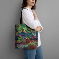 Team Punch The Monkey Tote Bag Baby Monkey Stay Strong Graffiti Style