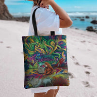 Team Punch The Monkey Tote Bag Baby Monkey Stay Strong Graffiti Style