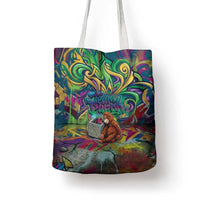 Team Punch The Monkey Tote Bag Baby Monkey Stay Strong Graffiti Style