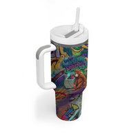 Team Punch The Monkey Tumbler With Handle Baby Monkey Stay Strong Graffiti Style