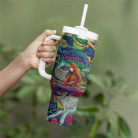 Team Punch The Monkey Tumbler With Handle Baby Monkey Stay Strong Graffiti Style