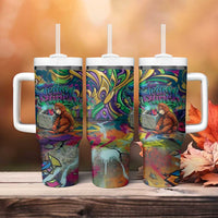 Team Punch The Monkey Tumbler With Handle Baby Monkey Stay Strong Graffiti Style