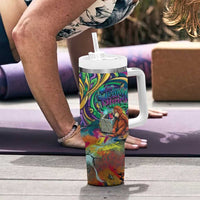 Team Punch The Monkey Tumbler With Handle Baby Monkey Stay Strong Graffiti Style