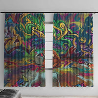Team Punch The Monkey Window Curtain Baby Monkey Stay Strong Graffiti Style