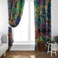 Team Punch The Monkey Window Curtain Baby Monkey Stay Strong Graffiti Style