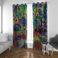 Team Punch The Monkey Window Curtain Baby Monkey Stay Strong Graffiti Style