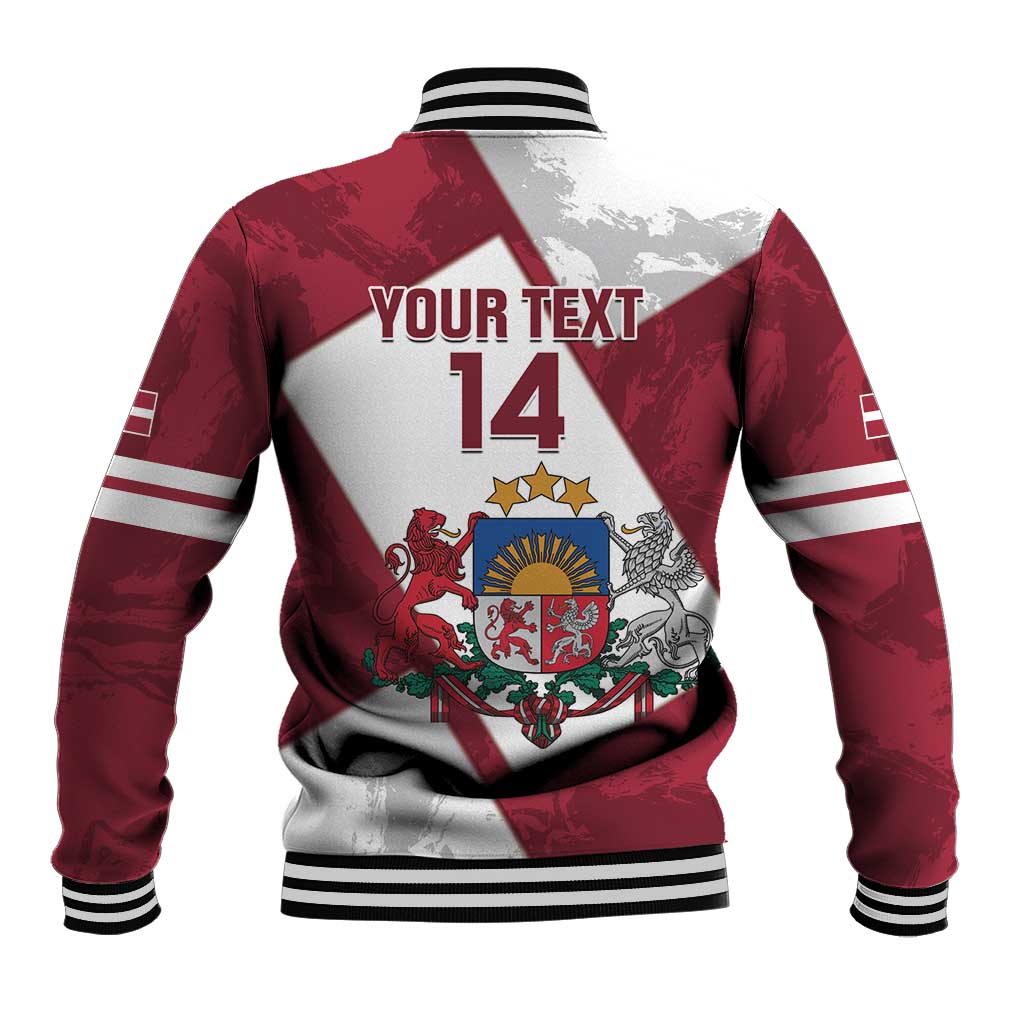 Latvia Hockey Custom Baseball Jacket Hedgehog Par Latviju!