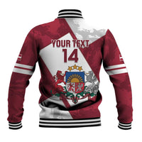 Latvia Hockey Custom Baseball Jacket Hedgehog Par Latviju!