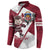 Latvia Hockey Custom Button Sweatshirt Hedgehog Par Latviju!