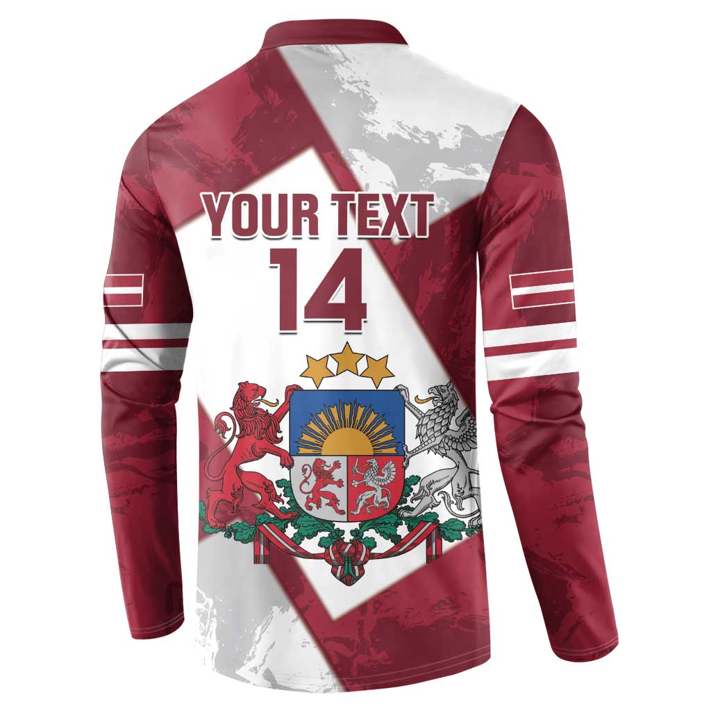 Latvia Hockey Custom Button Sweatshirt Hedgehog Par Latviju!