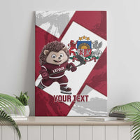 Latvia Hockey Custom Canvas Wall Art Hedgehog Par Latviju!