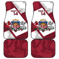 Latvia Hockey Custom Car Mats Hedgehog Par Latviju!