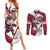 Latvia Hockey Custom Couples Matching Summer Maxi Dress and Long Sleeve Button Shirt Hedgehog Par Latviju!