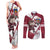 Latvia Hockey Custom Couples Matching Tank Maxi Dress and Long Sleeve Button Shirt Hedgehog Par Latviju!