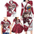 Latvia Hockey Custom Family Matching Long Sleeve Bodycon Dress and Hawaiian Shirt Hedgehog Par Latviju!