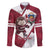Latvia Hockey Custom Family Matching Long Sleeve Bodycon Dress and Hawaiian Shirt Hedgehog Par Latviju!