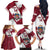 Latvia Hockey Custom Family Matching Off The Shoulder Long Sleeve Dress and Hawaiian Shirt Hedgehog Par Latviju!