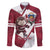 Latvia Hockey Custom Family Matching Short Sleeve Bodycon Dress and Hawaiian Shirt Hedgehog Par Latviju!