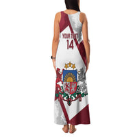Latvia Hockey Custom Family Matching Tank Maxi Dress and Hawaiian Shirt Hedgehog Par Latviju!
