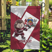 Latvia Hockey Custom Garden Flag Hedgehog Par Latviju!