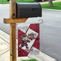 Latvia Hockey Custom Garden Flag Hedgehog Par Latviju!