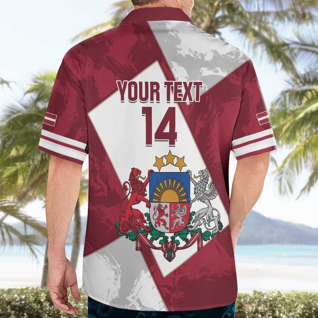 Latvia Hockey Custom Hawaiian Shirt Hedgehog Par Latviju!