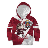 Latvia Hockey Custom Kid Hoodie Hedgehog Par Latviju!