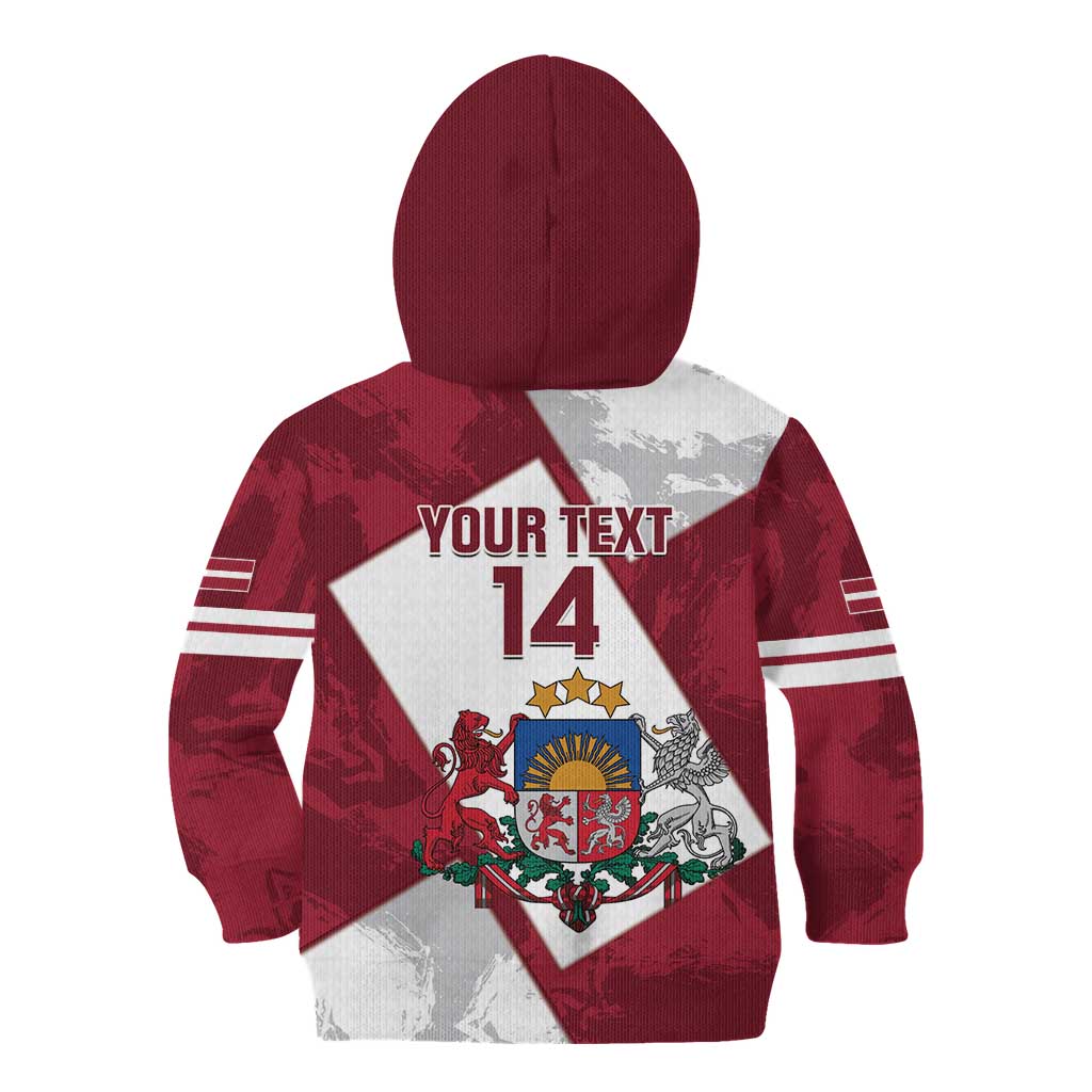 Latvia Hockey Custom Kid Hoodie Hedgehog Par Latviju!