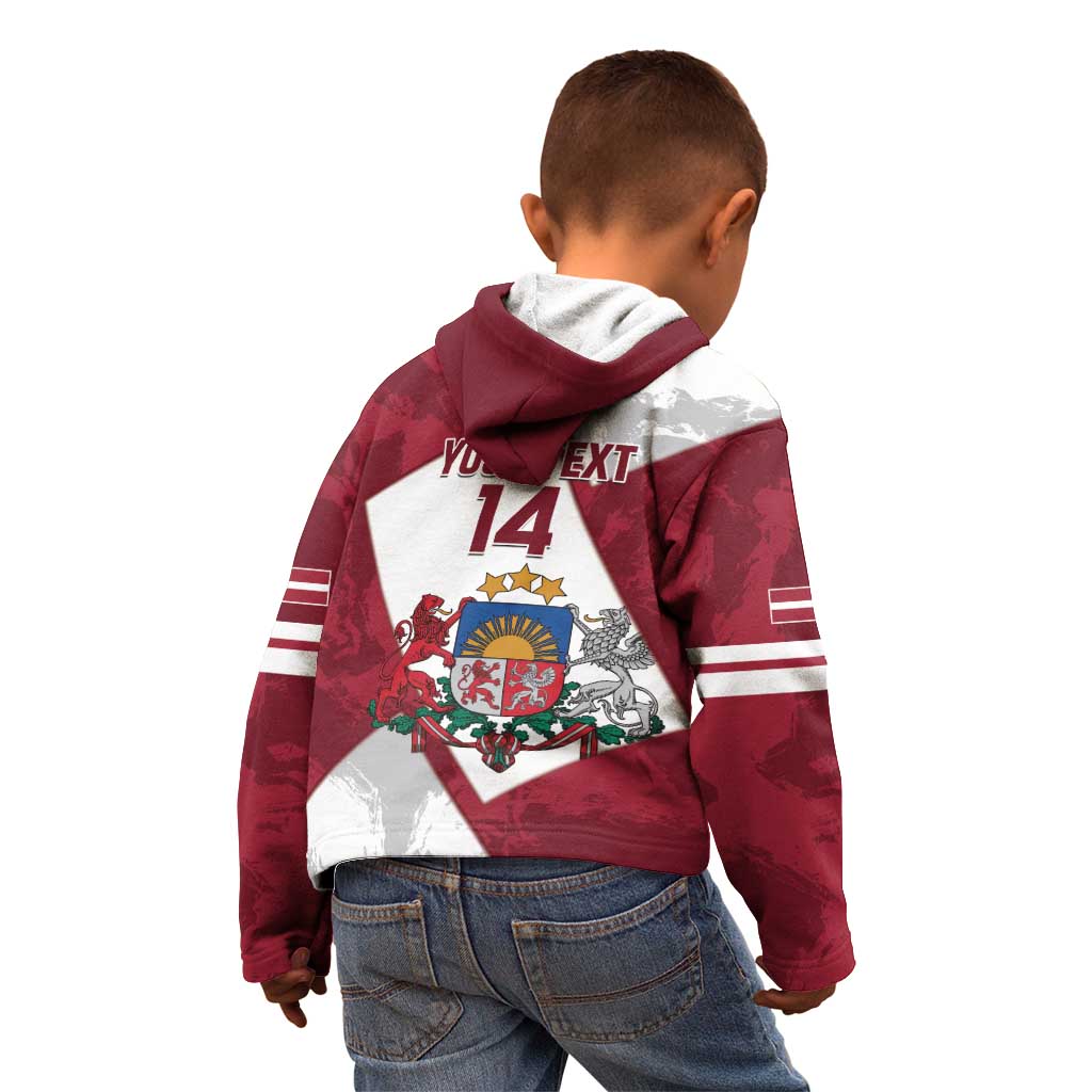 Latvia Hockey Custom Kid Hoodie Hedgehog Par Latviju!