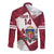 Latvia Hockey Custom Long Sleeve Button Shirt Hedgehog Par Latviju!