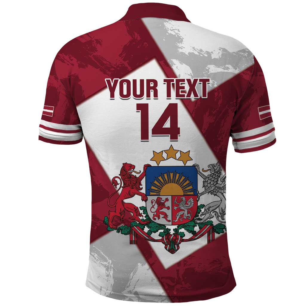 Latvia Hockey Custom Polo Shirt Hedgehog Par Latviju!