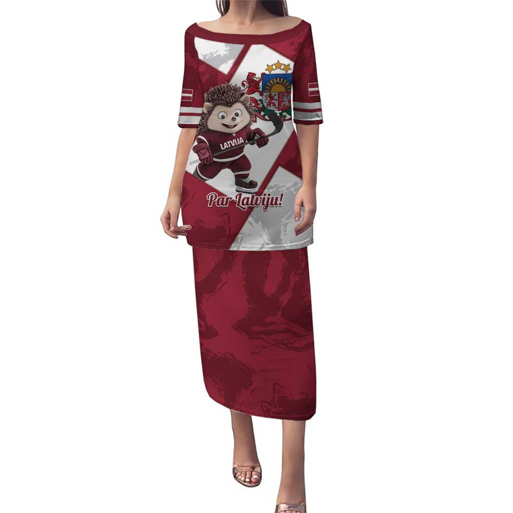 Latvia Hockey Custom Puletasi Hedgehog Par Latviju!