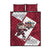 Latvia Hockey Custom Quilt Bed Set Hedgehog Par Latviju!