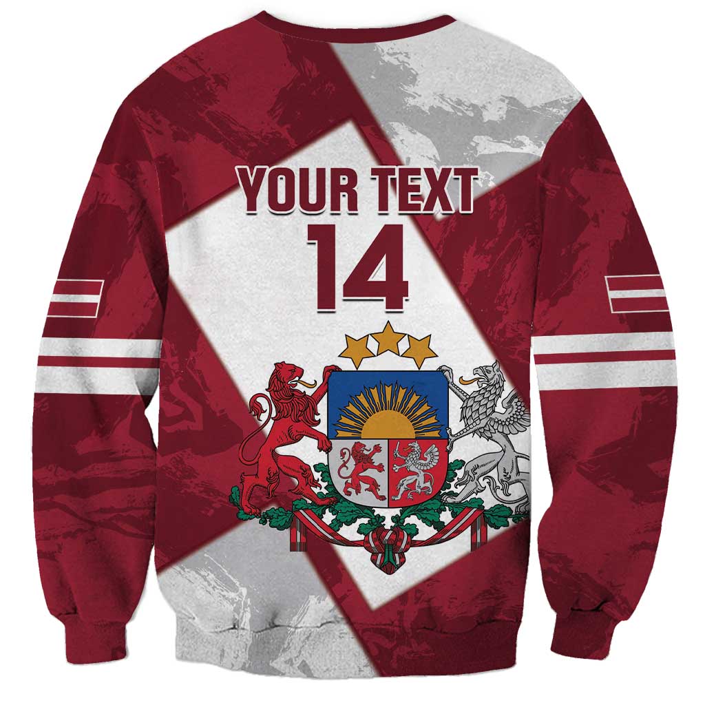 Latvia Hockey Custom Sweatshirt Hedgehog Par Latviju!