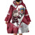 Latvia Hockey Custom Wearable Blanket Hoodie Hedgehog Par Latviju!